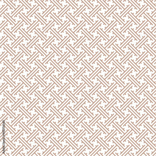 Monochrome neutral beige Chinese geometric seamless pattern. Retro tileable backgrounds line grid. Vintage style classic texture for wallpaper and fabric print designs