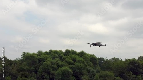 Hovering drone in mid air