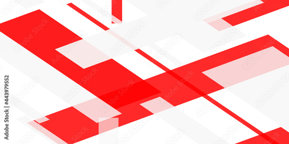 Obraz premium Red and white geometry background