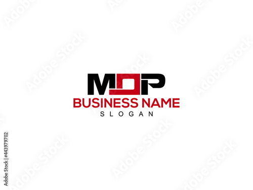 Letter MOP Logo Icon Vector Image Design For Company or Business