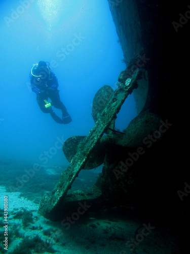 Wallpaper Mural Wreck of wooden fishing boat near Solta island, Adriatic Sea, Croatia Torontodigital.ca