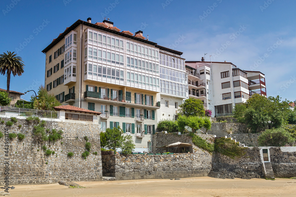 Mundaka town area in the Urdaibai nature reserve, Spain.