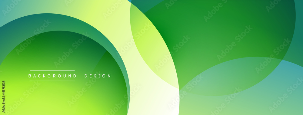 Abstract overlapping lines and circles geometric background with gradient colors Abstract overlapping lines and circles geometric background with gradient colors