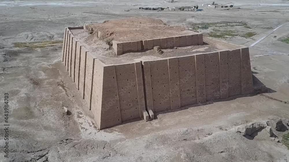 Iraq Pyramids aerial footae of Great Ziggurat of Ur one of Oldest temples in iraq ...