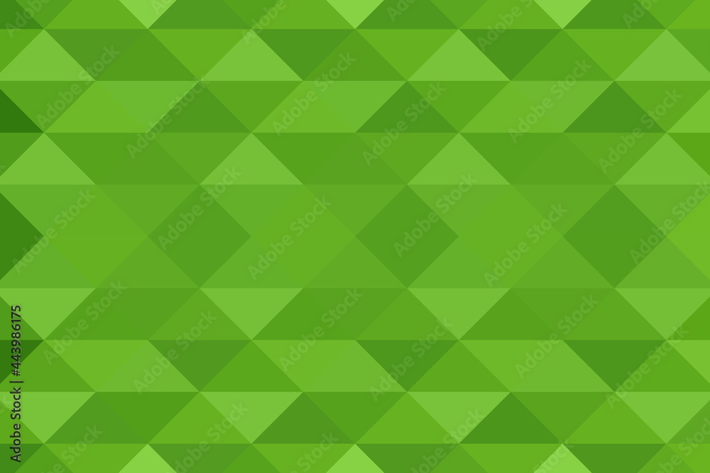 Abstract geometric background. Triangular pixelation. Mosaic, green gradient.
