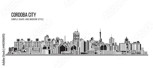 Cityscape Building Abstract Simple shape and modern style art Vector design -  Cordoba city