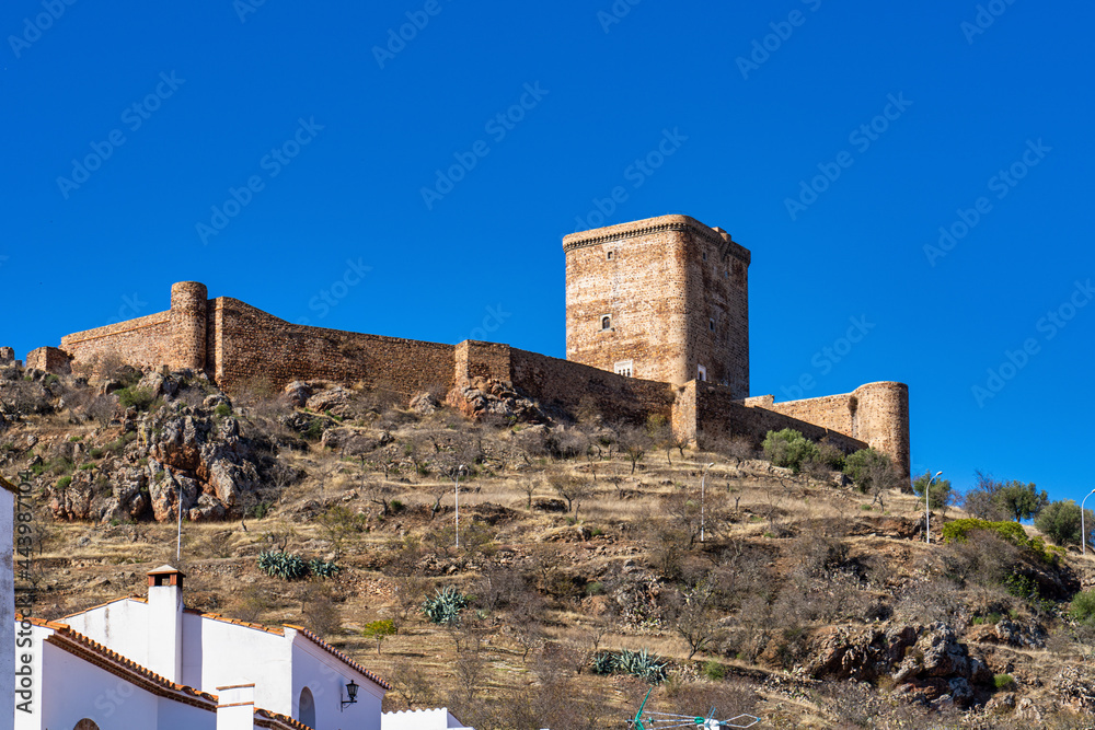 Ancient medieval castle in Feria. Extremadura. Spain.