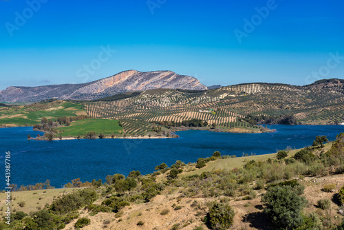 Lake Embalse del Guadalhorce, Ardales Reservoir, Malaga, Andalusia, Spain