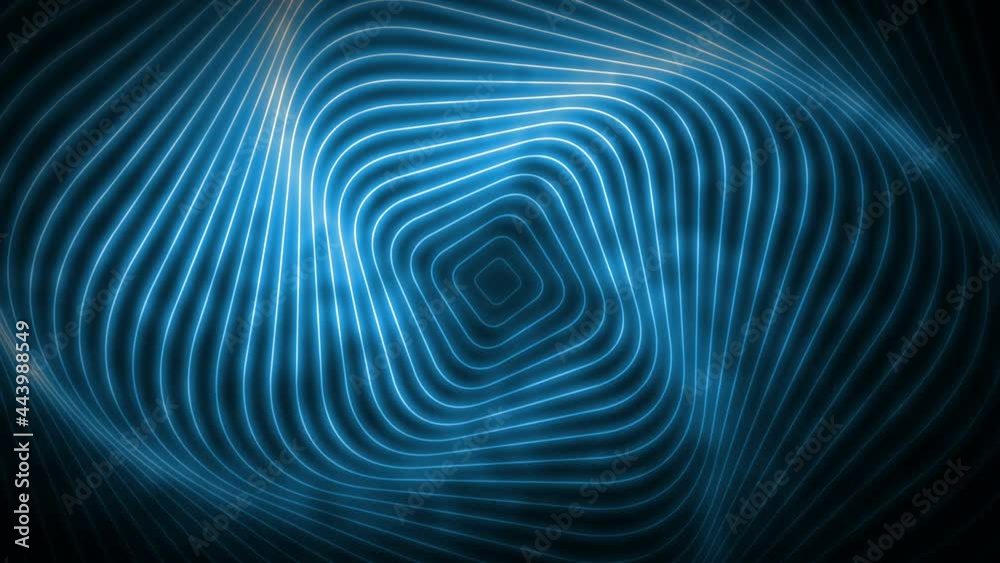 blue and shiny neon lines forming waves over a dark background - seamless loop - computer animation of an abstract tech futuristic background blue and shiny neon lines forming waves over a dark background - seamless loop - computer animation of an abstract tech futuristic background