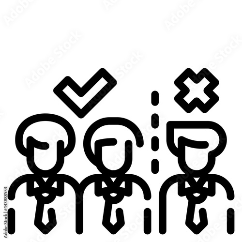 dismiss line icon