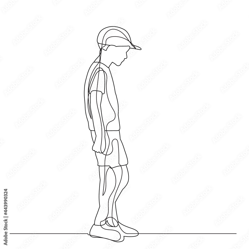 sketch boy drawing by line, isolated, vector sketch boy drawing by line, isolated, vector