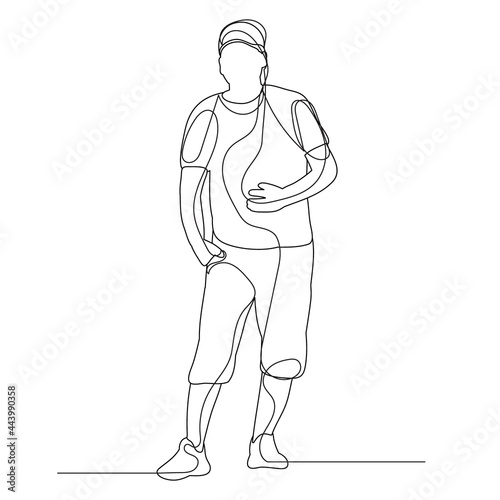 sketch man line drawing, isolated, vector