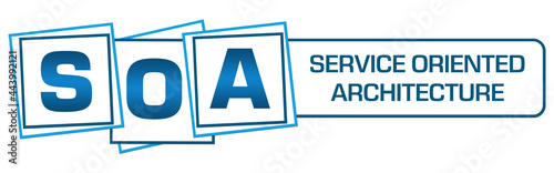 SOA - Service Oriented Architecture Blue White Squares Bar 
 photo