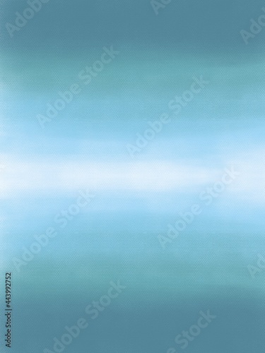 Neutral gradient background in different shades of blue color. Ombre pastel drawing effect. Abstract hand drawn texture.