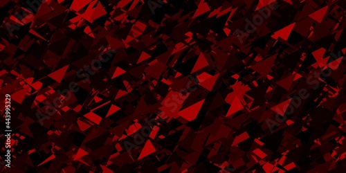 Dark red vector template with triangle shapes.