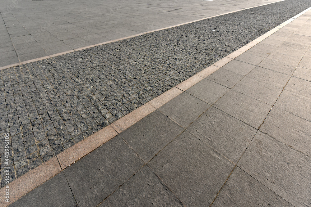 Obraz premium The floor of the city square, the plank of the walkway, the marble, the wood texture background