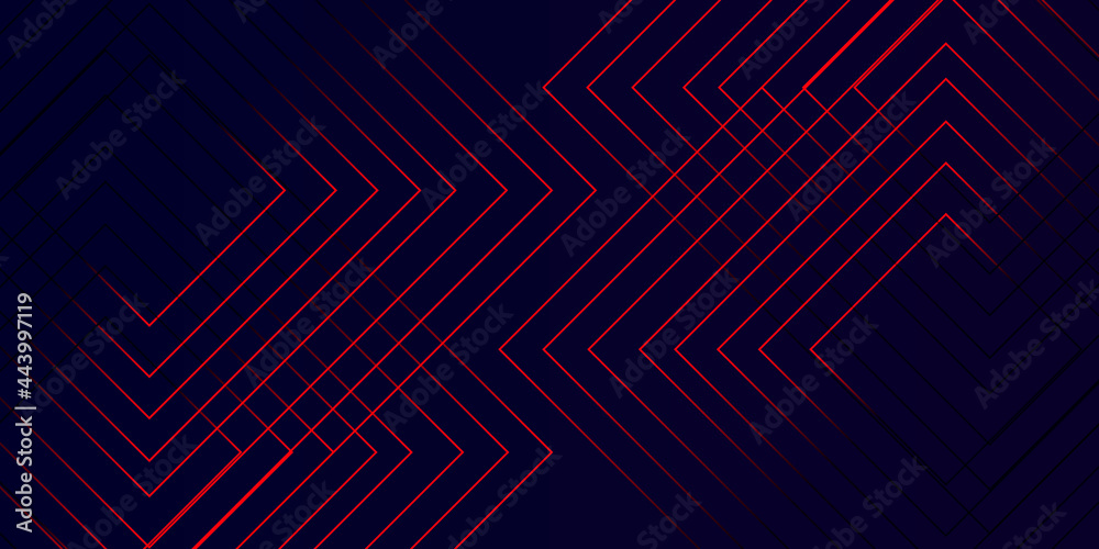 © HASHTECH - Abstract digital futuristic red pattern background .