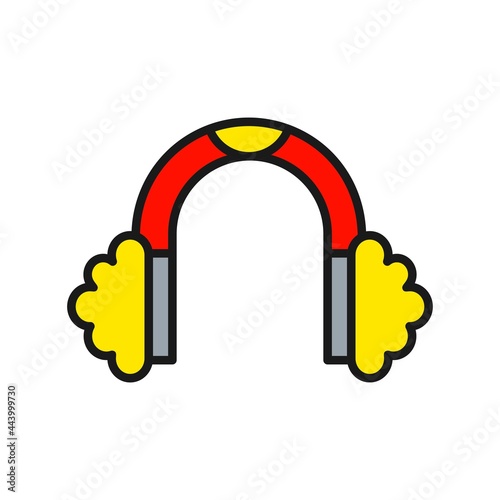 Earmuffs Line Filled Vector Icon Design