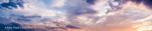 Natural background of the colorful panorama sky, During the time sunrise and sunset