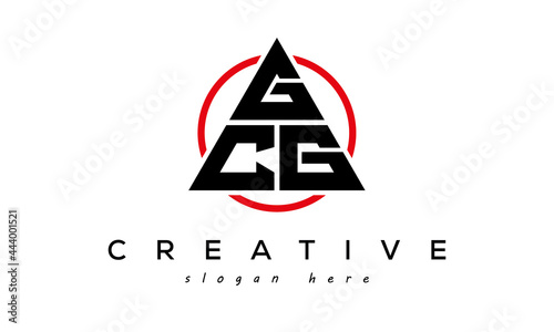 GCG triangle letter logo with circle