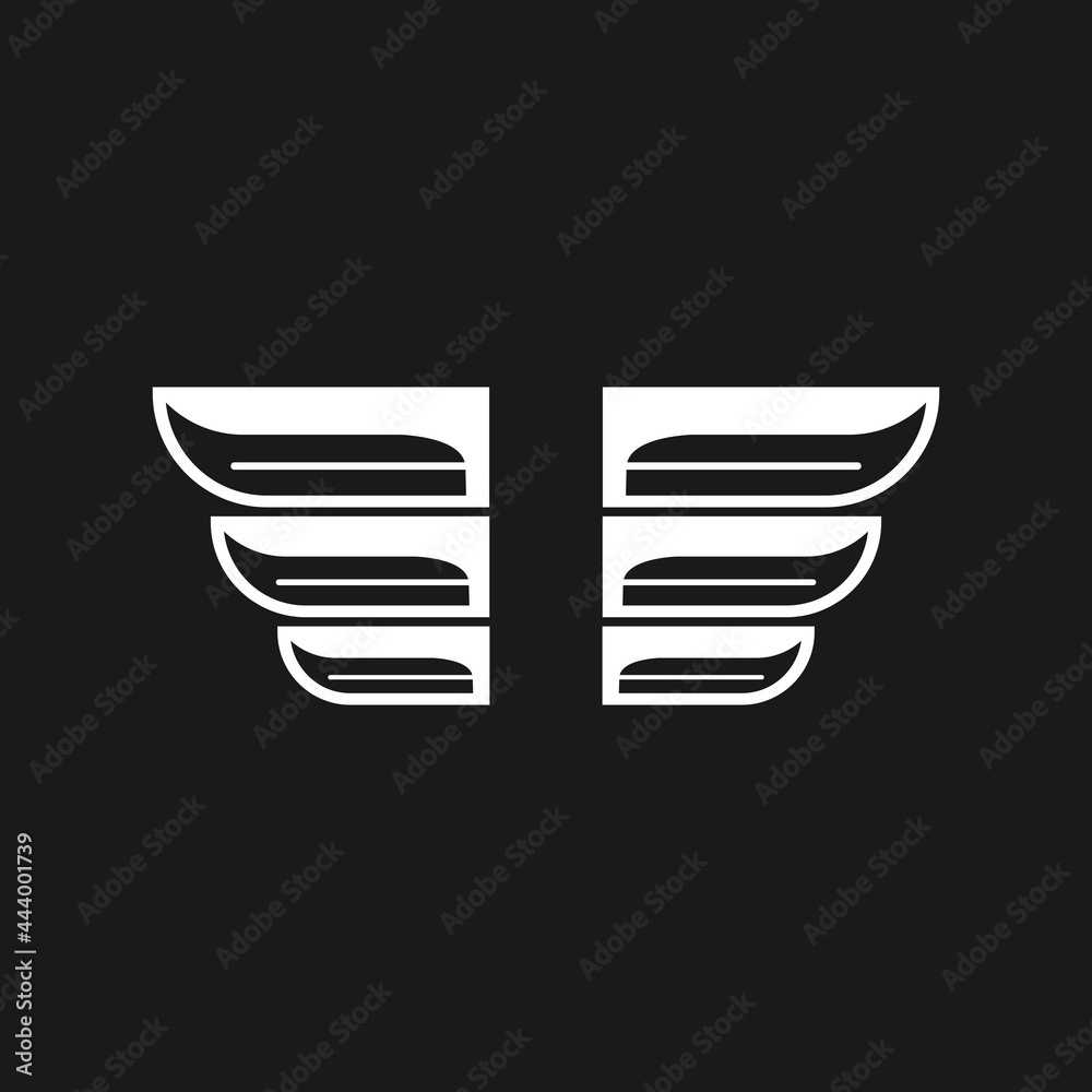 Bold Wings Icon Logo Template Design Vector Bold Wings Icon Logo Template Design Vector