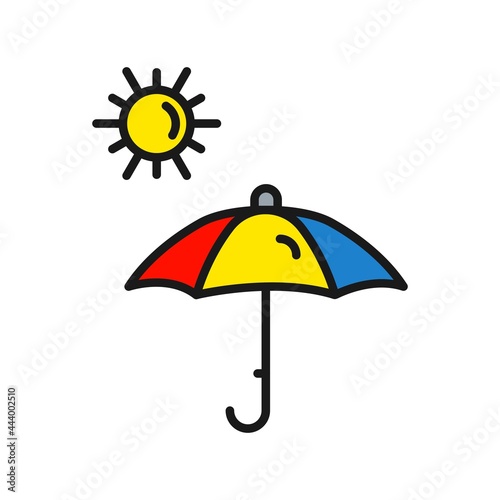 Weather Line Filled Vector Icon Design