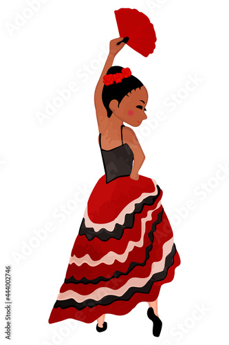 Ballet Nutcracker Illustration of Spanish dance