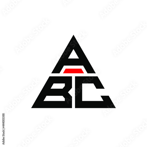 ABC triangle letter logo design with triangle shape. ABC triangle logo design monogram. ABC triangle vector logo template with red color. ABC triangular logo Simple, Elegant, and Luxurious Logo. ABC 