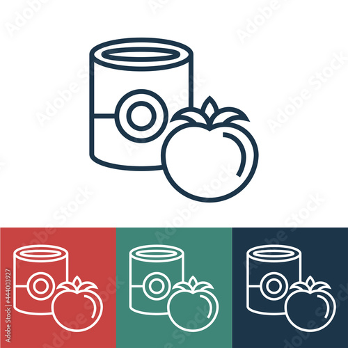 Linear vector icon with tomato paste