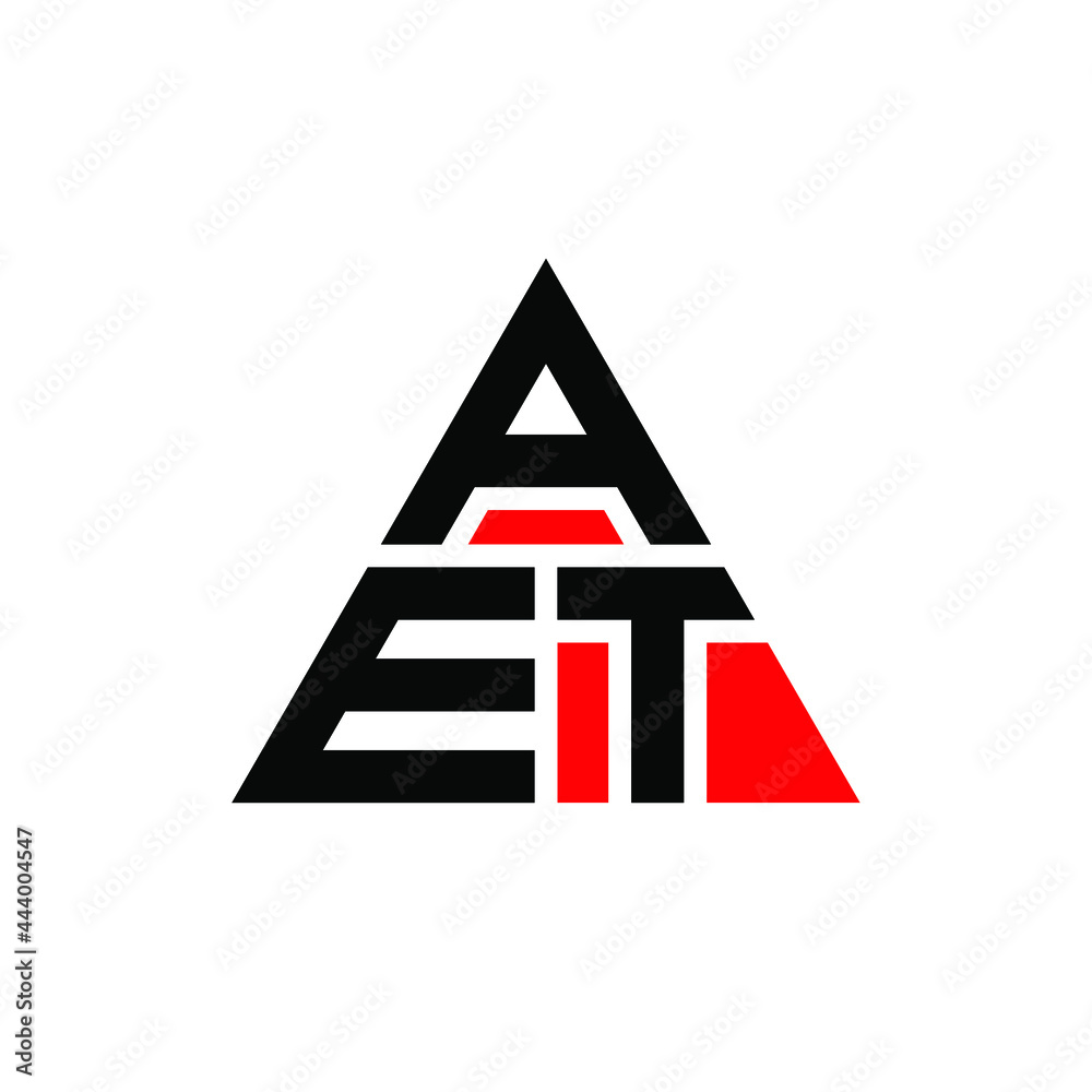 AET triangle letter logo design with triangle shape. AET triangle logo ...
