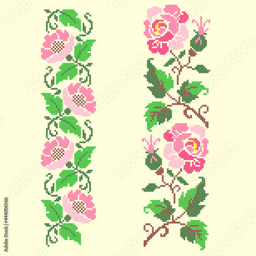 vector art roses ornament