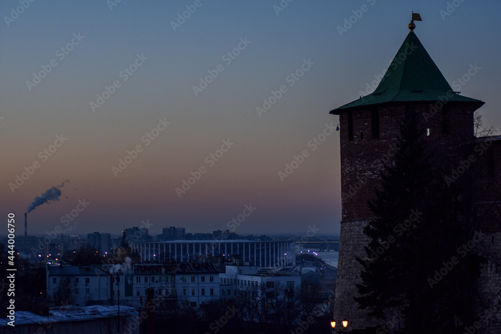 gentle sunset in Nizhny Novgorod