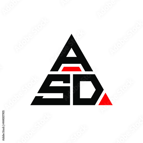 ASD triangle letter logo design with triangle shape. ASD triangle logo design monogram. ASD triangle vector logo template with red color. ASD triangular logo Simple, Elegant, and Luxurious Logo. ASD 