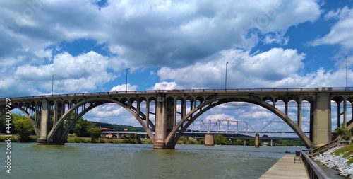 Etowah Memorial Bridge, Coosa River, Gadsden, AL © August