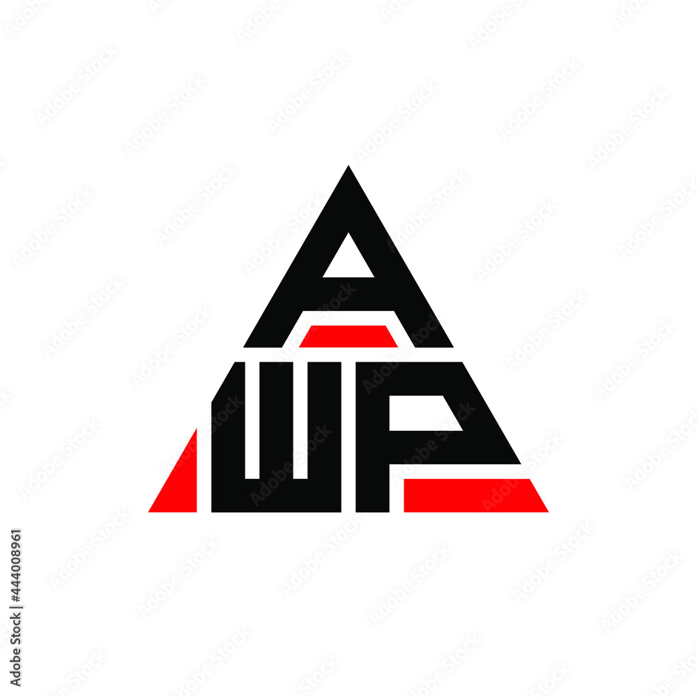 AWP triangle letter logo design with triangle shape. AWP triangle logo ...