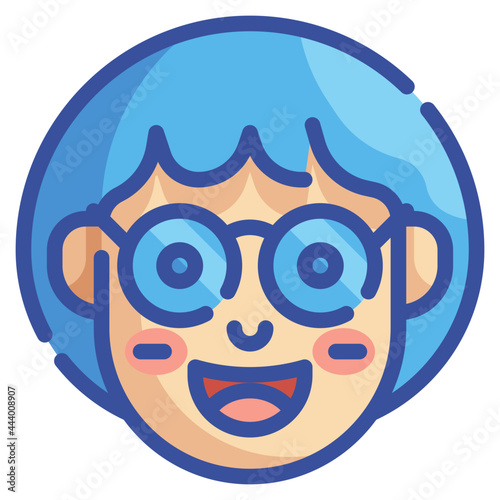 nerd line icon
