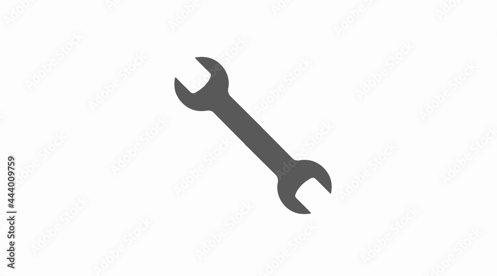 Wrench Icon. Vector isolated black and white editable illustration of a wrench Wrench Icon. Vector isolated black and white editable illustration of a wrench