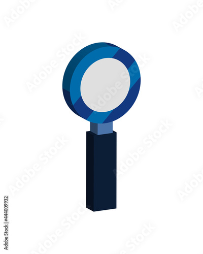 magnifying glass isometric