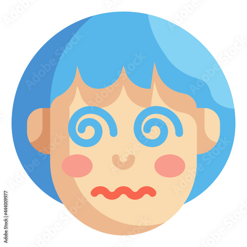 dizzy flat icon