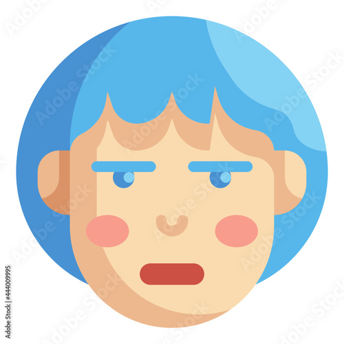 expressionless flat icon