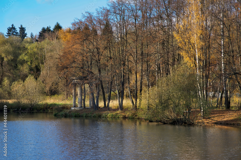 Fototapeta premium Desna river near Troitsk town - Troitsky administrative okrug of federal city of Moscow.