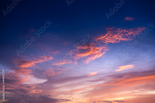 Fototapeta Naklejka Na Ścianę i Meble -  Beautiful sky and Clouds at sunset