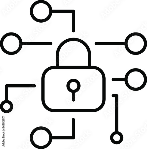 Cybersecurity Architecture Controls icon vector transparent background