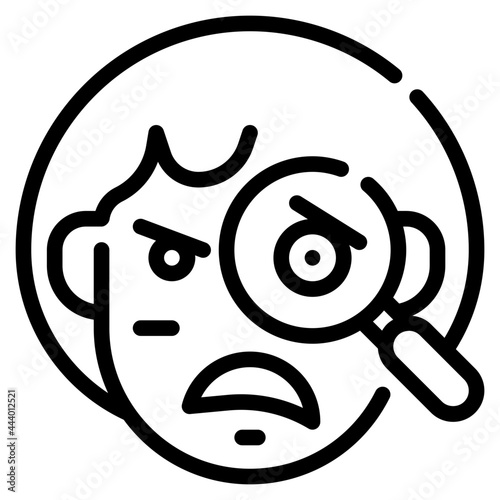 suspicious line icon