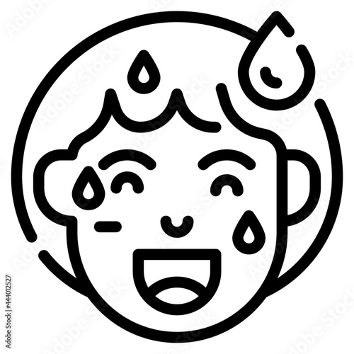 sweat outline icon