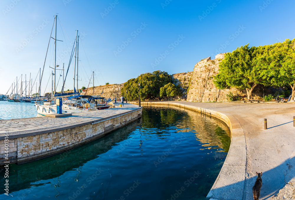 Kos Town Harbour  view in Kos Island. Kos Island is populer tourist destination in Greece. 