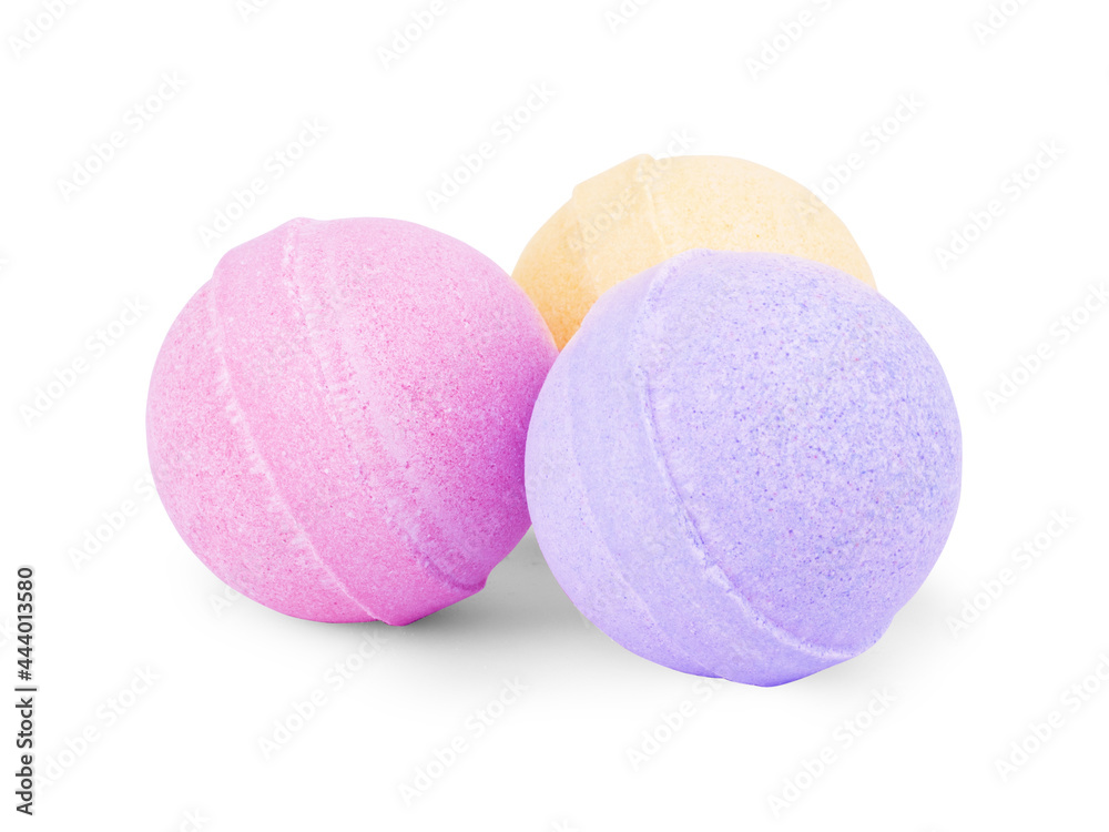 Aromatic bath bomb isolated on white Aromatic bath bomb isolated on white