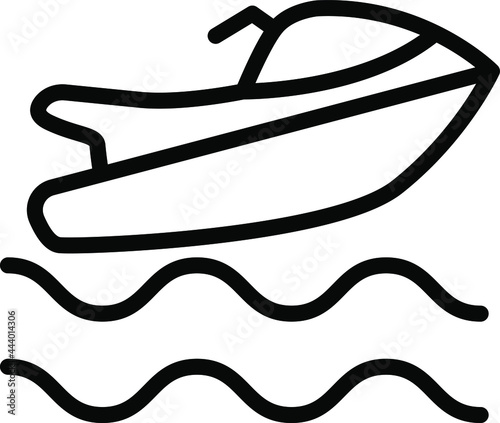 Jet ski Icon. Jet, jetski, jetskiing Sign transparent backgroundicon vector illustration
