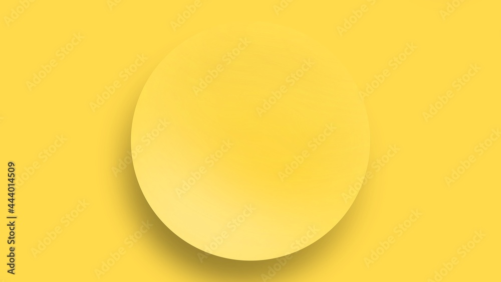 Abstract yellow background with circle for text on yellow color background, illustration wallpaper