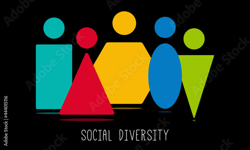 Social diversity, Inclusion and diversity infographic vector set, people vector logo for website